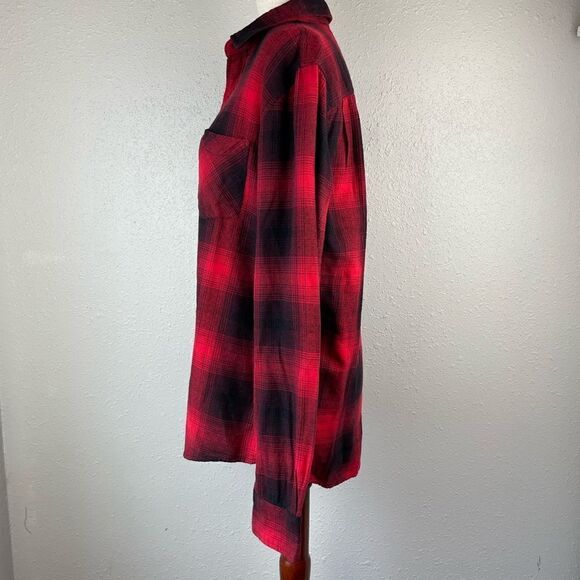 Arizona Buffalo Plaid Button Down Shirt Size M EUC - Picture 3 of 8